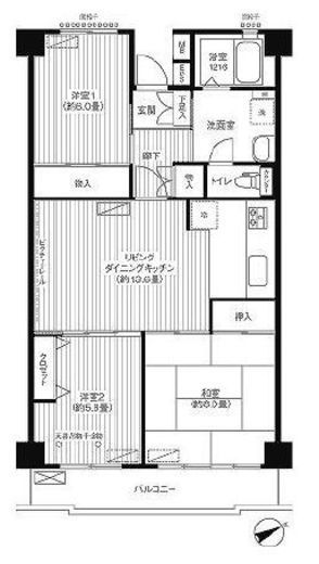 ステラメゾン大森 3階 間取り図