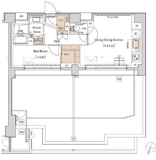 ブランシエスタ西馬込 608 間取り図