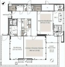 ベルジュ三田 2703 間取り図