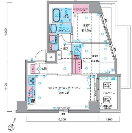 GENOVIA瑞江 (ジェノヴィア瑞江) 305 間取り図
