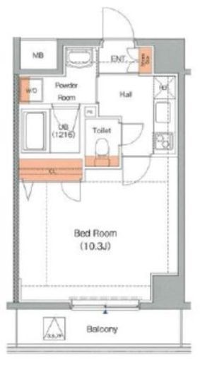 エストゥルースプラス東神奈川 4階 間取り図