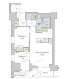 ブリリアイスト町屋 1201 間取り図