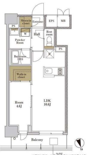 RJRプレシア大森北 515 間取り図