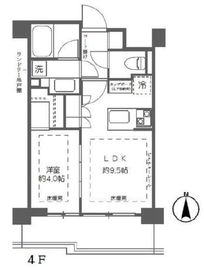 ディアナコート二子玉川翠景 4階 間取り図