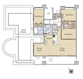 ライオンズステージ横濱元町 7階 間取り図
