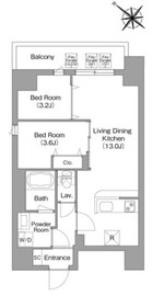 コンフォリア・リヴ豊洲キャナル 707 間取り図