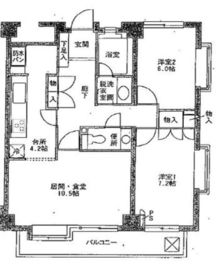京西上目黒ガーデン 201 間取り図