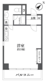 南青山ハウス 7階 間取り図