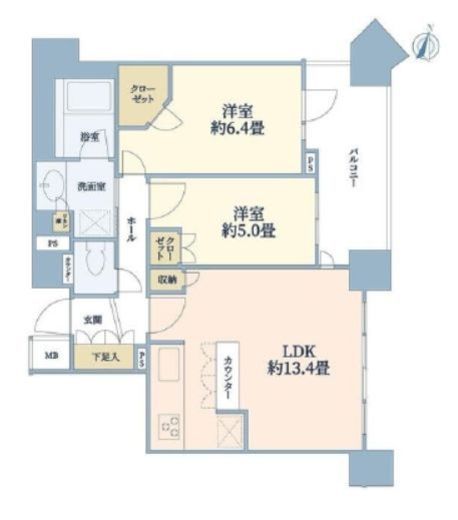 グランフォート用賀 6階 間取り図