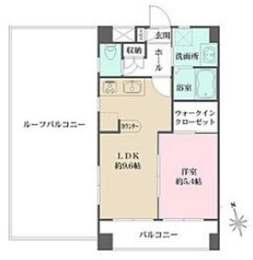 アビオン中野坂上 A515 間取り図
