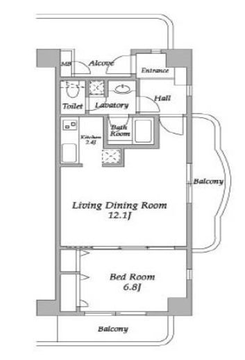 グランハイツ池尻 516 間取り図