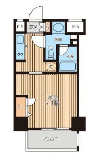 レジディア新横浜 501 間取り図