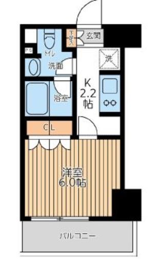 City Lux Tobe 306 間取り図
