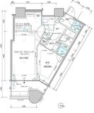 パークタワー勝どきミッド/サウス 9階 間取り図