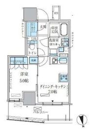 パークアクシス上野松が谷 802 間取り図