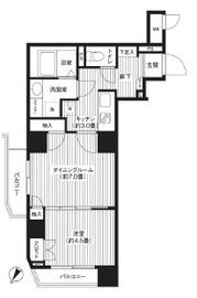 カスタリア初台 206 間取り図