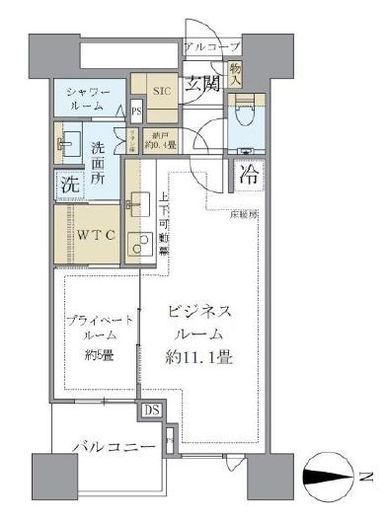 ドゥ・トゥール 52階 間取り図