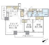 ブリリアタワー浜離宮 21階 間取り図