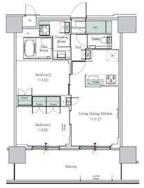 ONE ROOF RESIDENCE NISHI NIPPORI (ワンルーフレジデンス西日暮里) 1506 間取り図