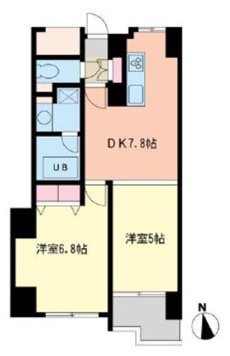 中野桃園シティハウス 8階 間取り図