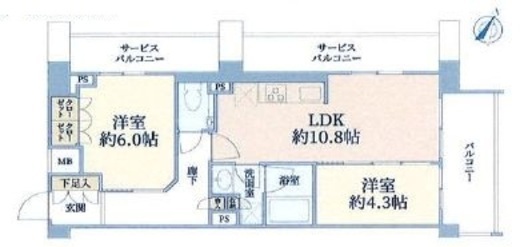 リビオ荻窪レジデンス 3階 間取り図