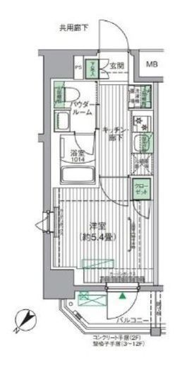 BPRレジデンス青砥 201 間取り図