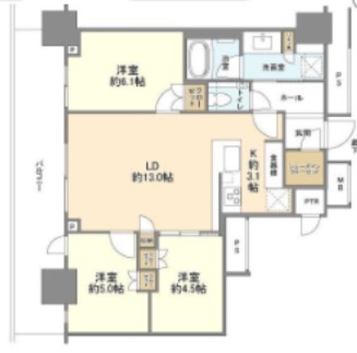 THE TOWER JUJO (ザ・タワー十条) 19階 間取り図