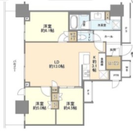 THE TOWER JUJO (ザ・タワー十条) 19階 間取り図