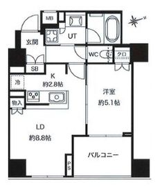 ミッドレジデンス文京 9階 間取り図