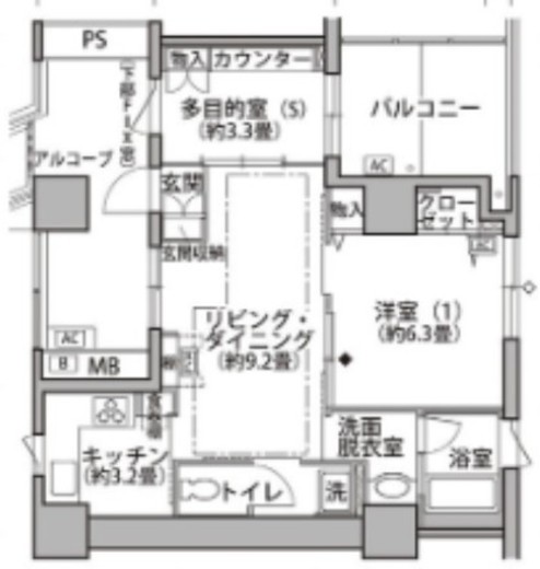 東雲キャナルコートCODAN 19-308 間取り図