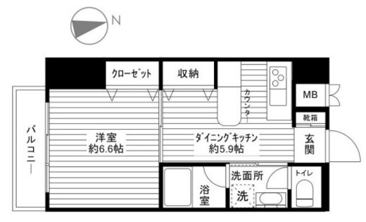 アール・ケープラザ新横浜Ⅲ 5階 間取り図