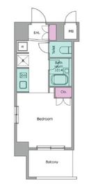 レジディア川崎 208 間取り図