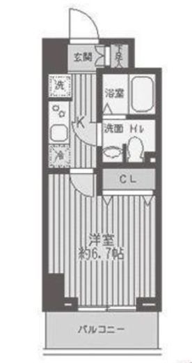 レジディア蒲田 308 間取り図