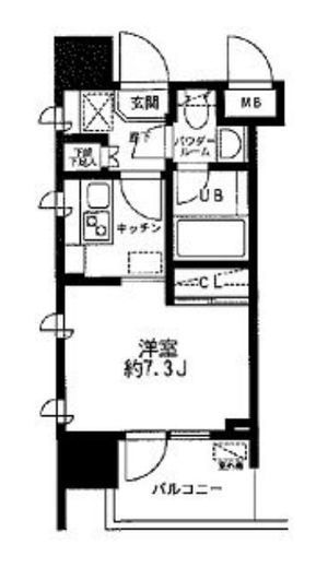レジディア大森東 710 間取り図