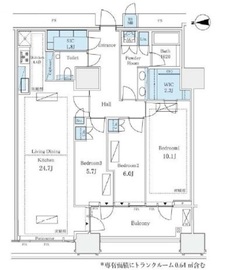 三田ガーデンヒルズ EAST HILL 5階 間取り図