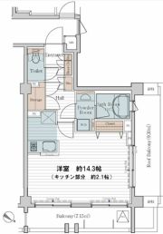 カスタリア三宿 407 間取り図