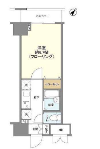 アフェクシオン日本橋人形町 4階 間取り図