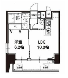 メゾンドアーク南大井 5階 間取り図
