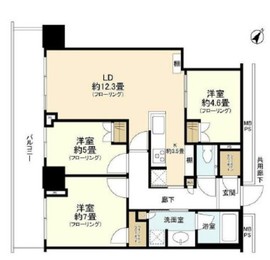横浜MIDベースタワーレジデンス 4階 間取り図