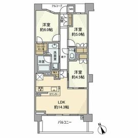 ザ・パークハウス上北沢 3階 間取り図