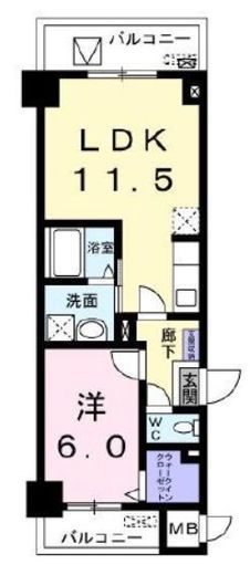 菊水レジデンス綱島1 4階 間取り図