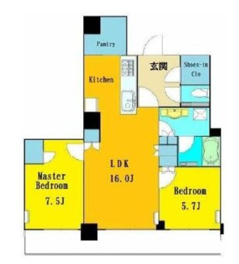 ザ・タワー横浜北仲 18階 間取り図