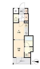 アクサス渋谷初台 7階 間取り図