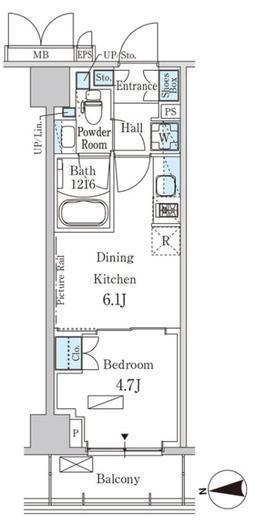 パークアクシス新宿西落合 604 間取り図