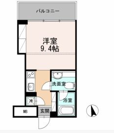 カスタリア目黒長者丸 415 間取り図