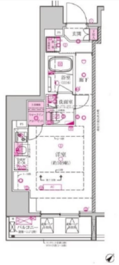 ベルシード西巣鴨 5階 間取り図