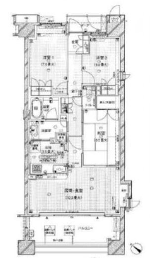 プライヴブルー東京 13階 間取り図
