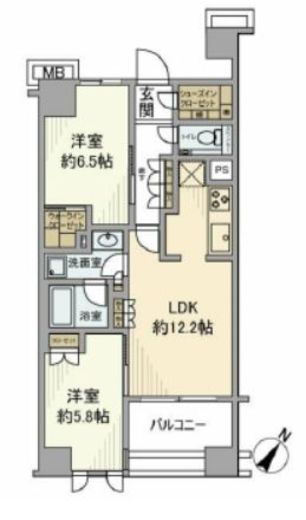 プレミスト文京千石 2階 間取り図