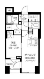 クオリア神南フラッツ 8階 間取り図