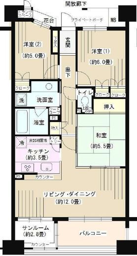 パークホームズ東神奈川ステーションアリーナ 3階 間取り図